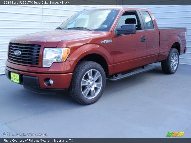 Sunset / Black 2014 Ford F150 STX SuperCab