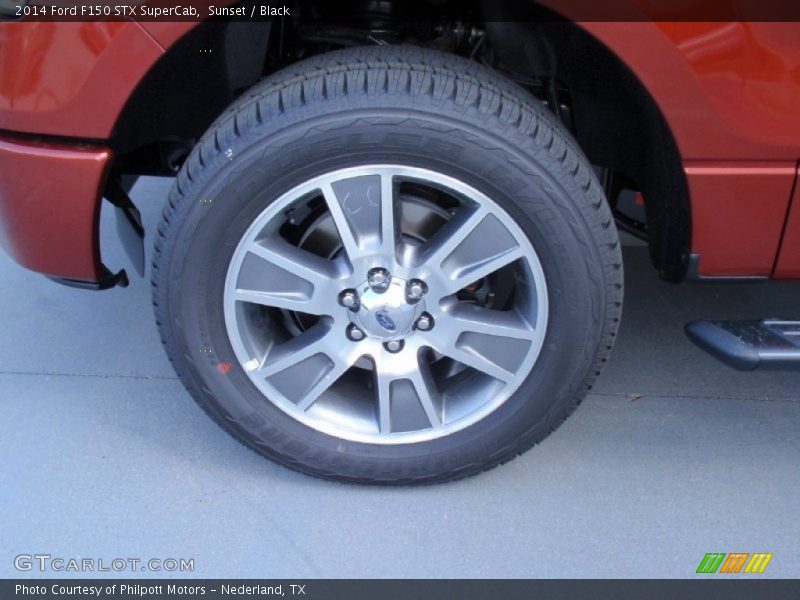 Sunset / Black 2014 Ford F150 STX SuperCab