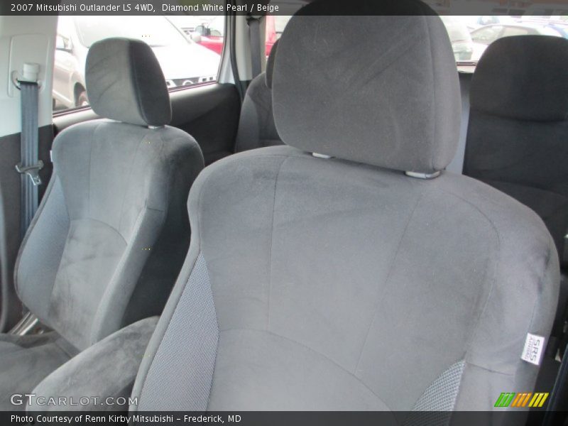 Diamond White Pearl / Beige 2007 Mitsubishi Outlander LS 4WD