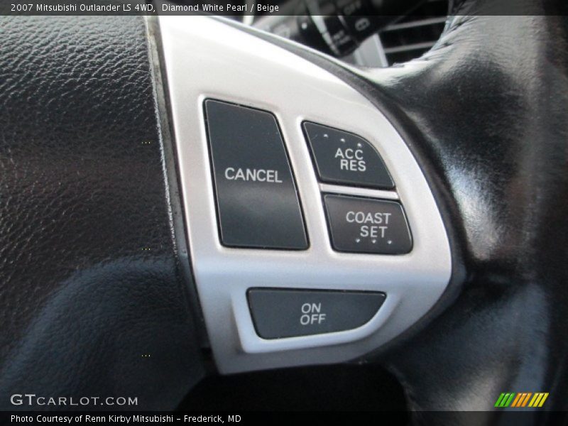 Diamond White Pearl / Beige 2007 Mitsubishi Outlander LS 4WD