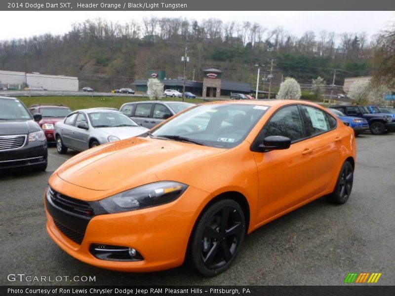 Header Orange / Black/Light Tungsten 2014 Dodge Dart SXT