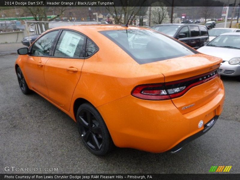 Header Orange / Black/Light Tungsten 2014 Dodge Dart SXT