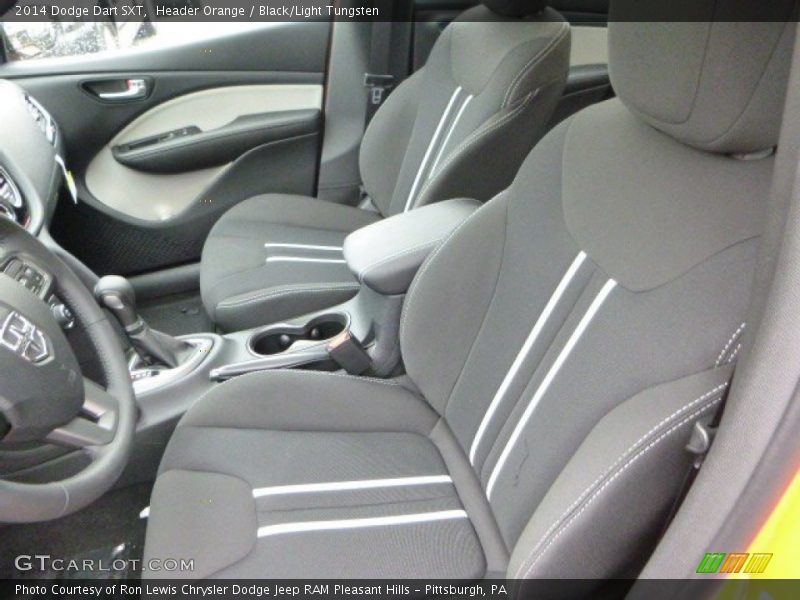 Header Orange / Black/Light Tungsten 2014 Dodge Dart SXT