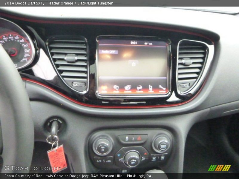 Header Orange / Black/Light Tungsten 2014 Dodge Dart SXT