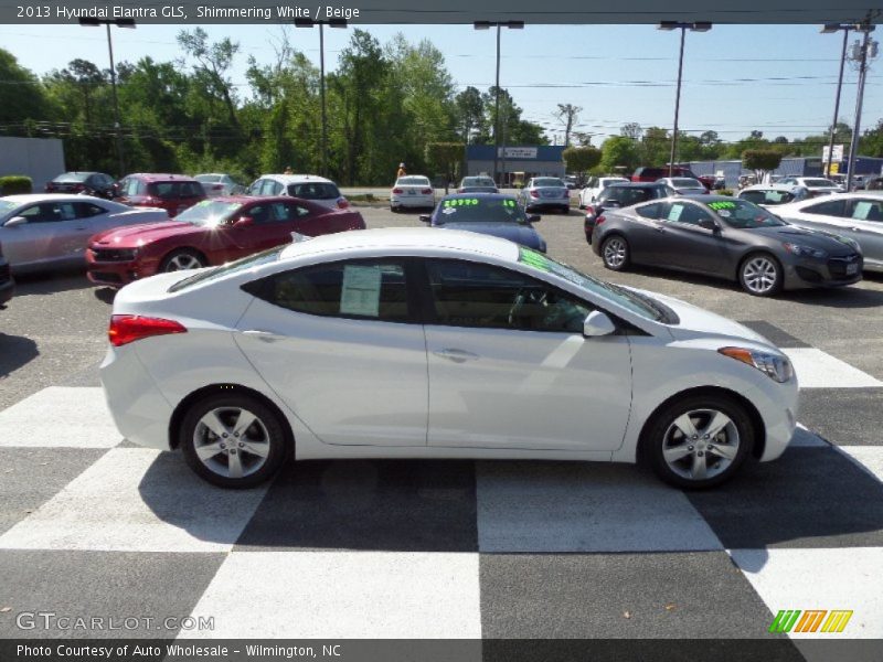 Shimmering White / Beige 2013 Hyundai Elantra GLS