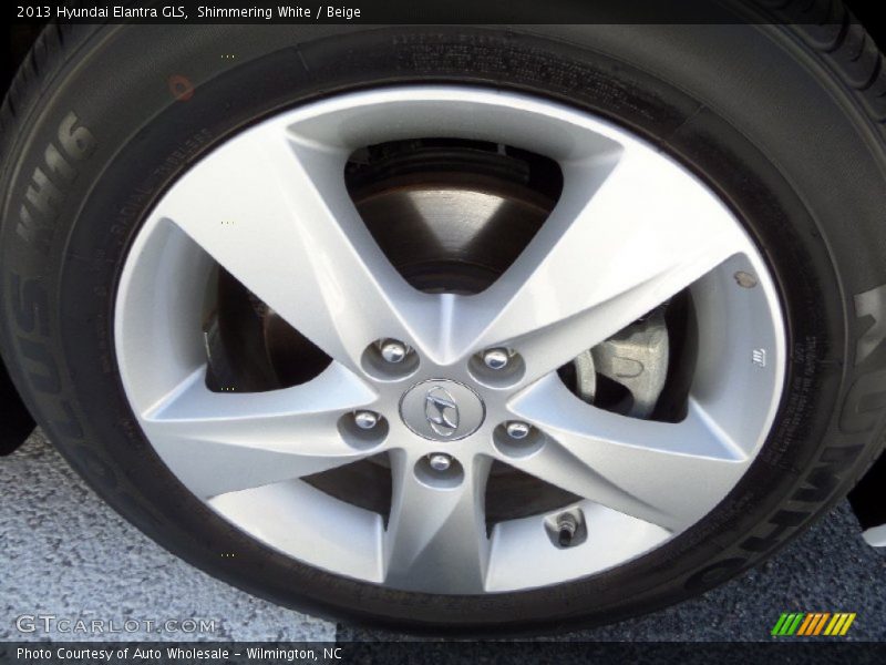 Shimmering White / Beige 2013 Hyundai Elantra GLS