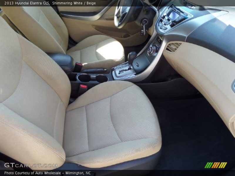 Shimmering White / Beige 2013 Hyundai Elantra GLS