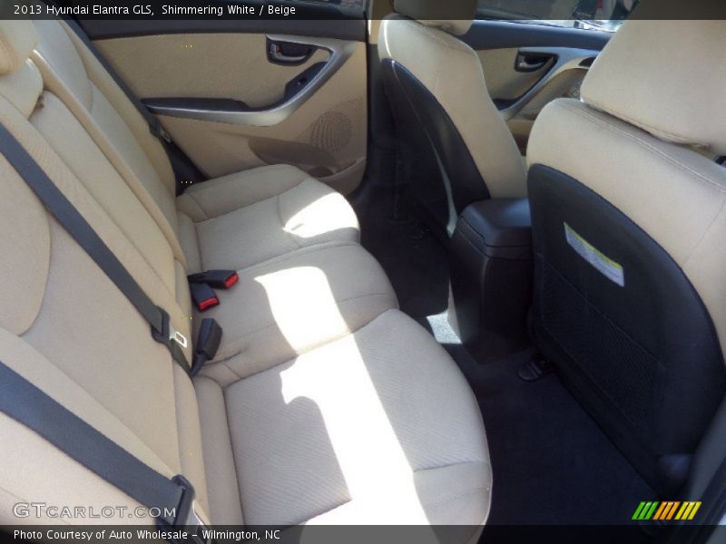Shimmering White / Beige 2013 Hyundai Elantra GLS