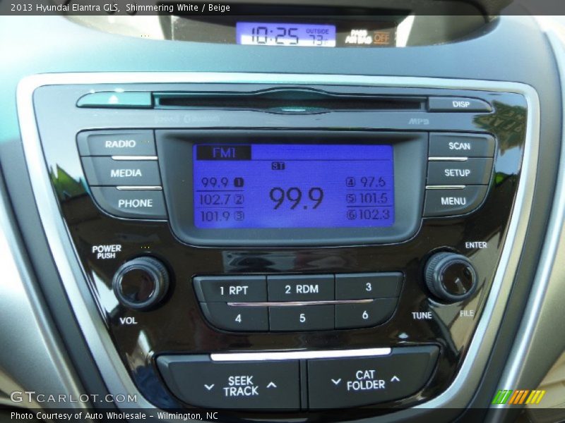 Shimmering White / Beige 2013 Hyundai Elantra GLS