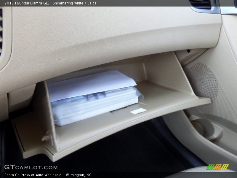 Shimmering White / Beige 2013 Hyundai Elantra GLS