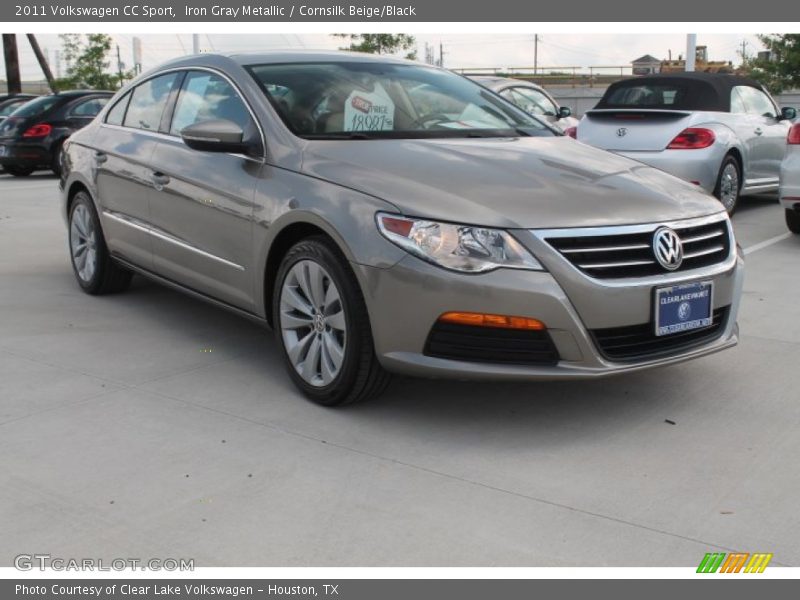 Iron Gray Metallic / Cornsilk Beige/Black 2011 Volkswagen CC Sport