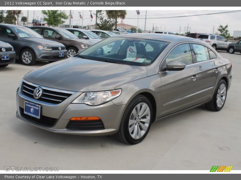 Iron Gray Metallic / Cornsilk Beige/Black 2011 Volkswagen CC Sport