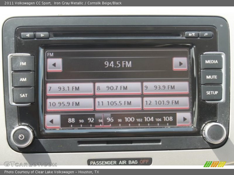 Iron Gray Metallic / Cornsilk Beige/Black 2011 Volkswagen CC Sport