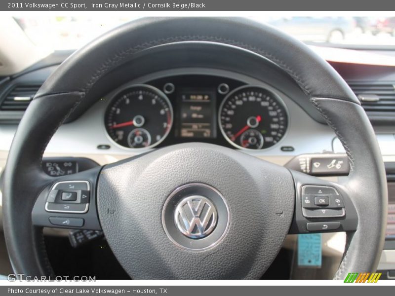 Iron Gray Metallic / Cornsilk Beige/Black 2011 Volkswagen CC Sport