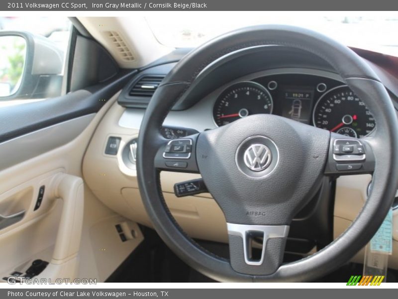 Iron Gray Metallic / Cornsilk Beige/Black 2011 Volkswagen CC Sport