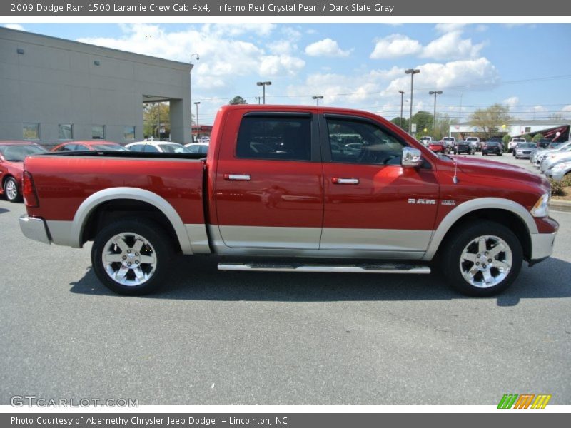 Inferno Red Crystal Pearl / Dark Slate Gray 2009 Dodge Ram 1500 Laramie Crew Cab 4x4