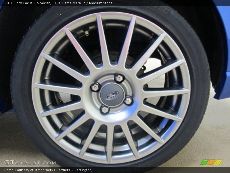 Blue Flame Metallic / Medium Stone 2010 Ford Focus SES Sedan