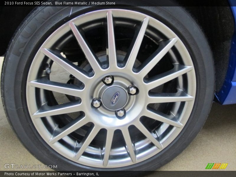 Blue Flame Metallic / Medium Stone 2010 Ford Focus SES Sedan