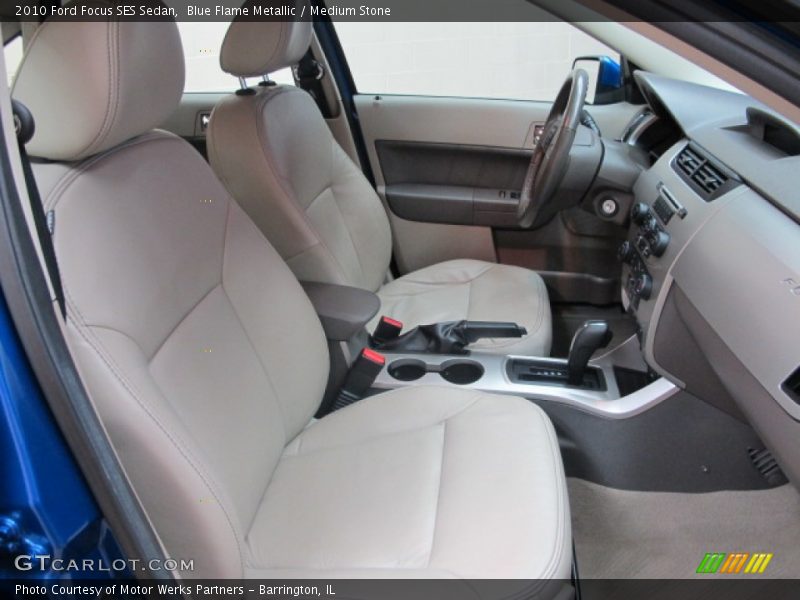 Blue Flame Metallic / Medium Stone 2010 Ford Focus SES Sedan