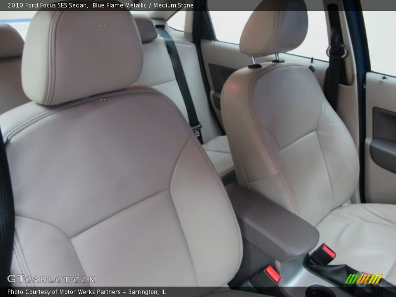 Blue Flame Metallic / Medium Stone 2010 Ford Focus SES Sedan