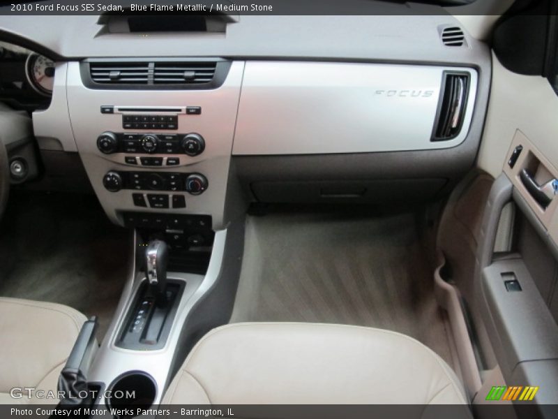 Blue Flame Metallic / Medium Stone 2010 Ford Focus SES Sedan