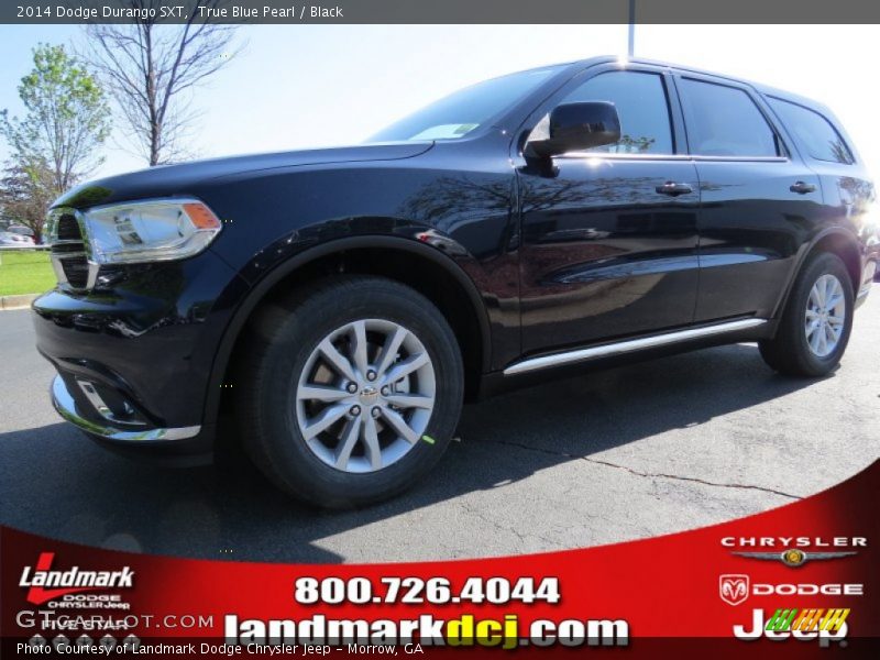 True Blue Pearl / Black 2014 Dodge Durango SXT