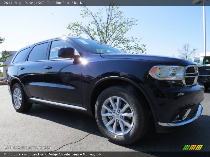 True Blue Pearl / Black 2014 Dodge Durango SXT