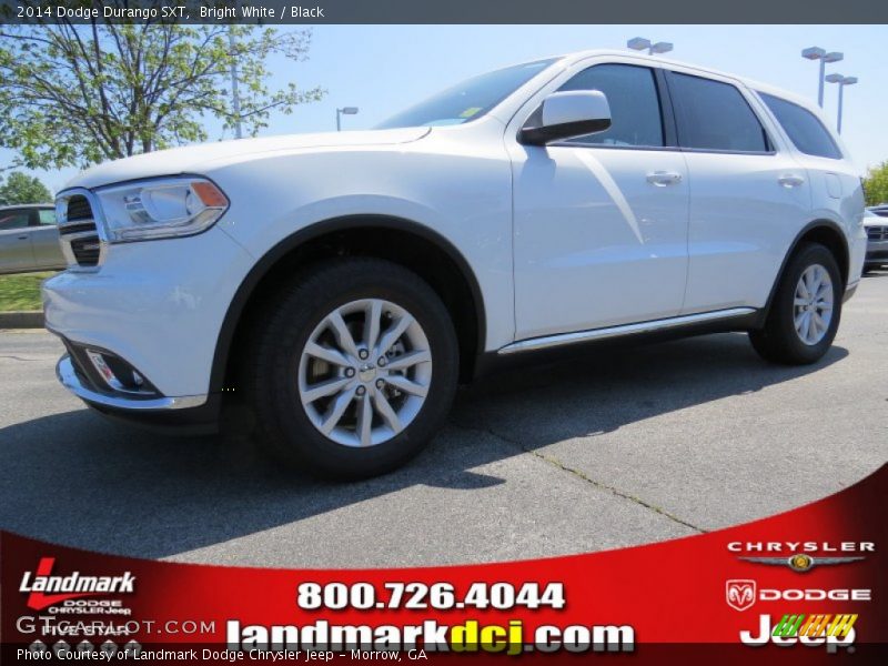 Bright White / Black 2014 Dodge Durango SXT
