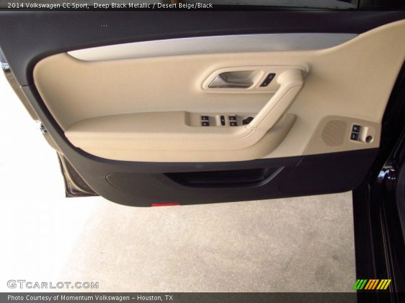 Deep Black Metallic / Desert Beige/Black 2014 Volkswagen CC Sport