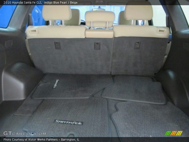 Indigo Blue Pearl / Beige 2010 Hyundai Santa Fe GLS