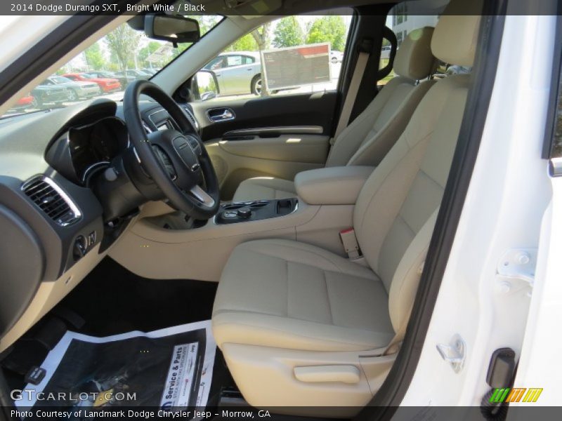 Bright White / Black 2014 Dodge Durango SXT