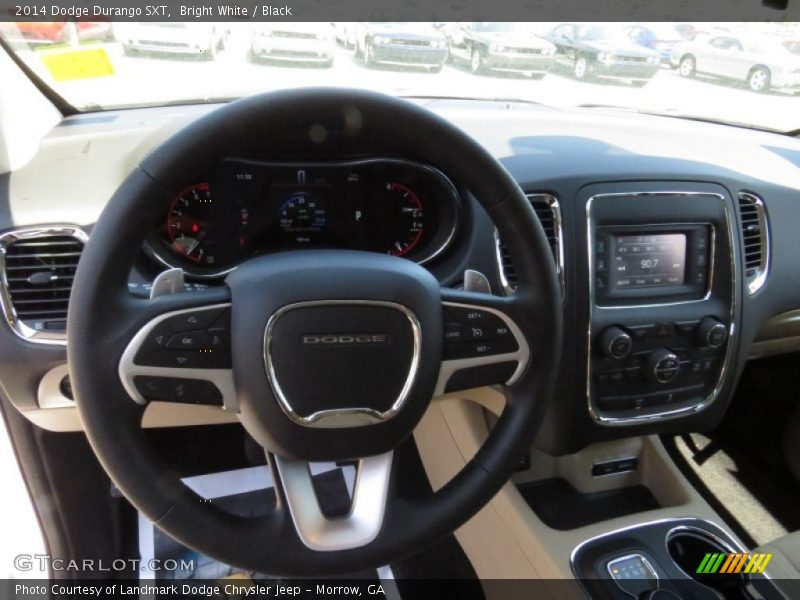 Bright White / Black 2014 Dodge Durango SXT