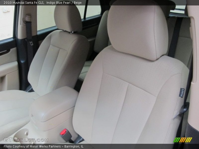 Indigo Blue Pearl / Beige 2010 Hyundai Santa Fe GLS