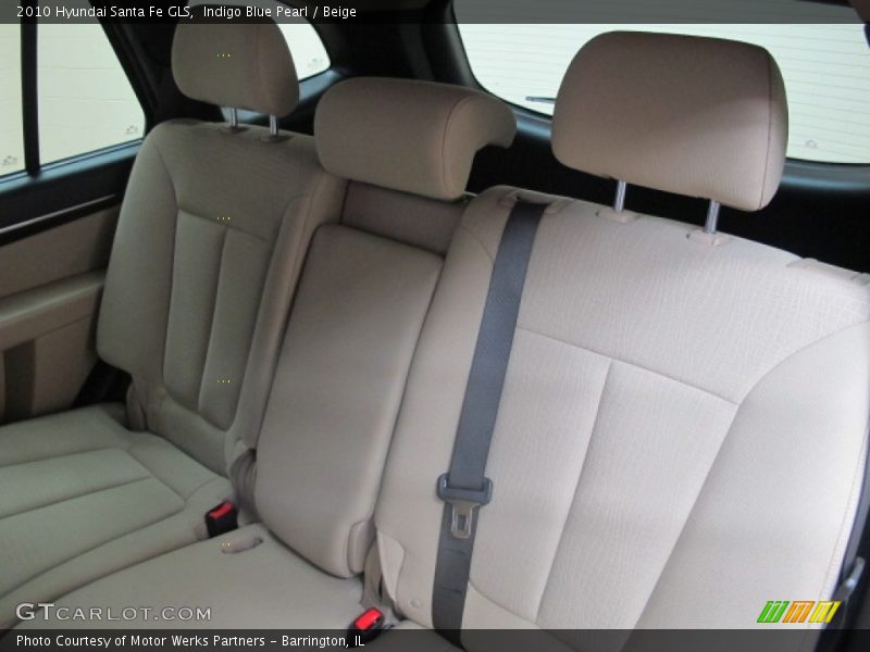 Indigo Blue Pearl / Beige 2010 Hyundai Santa Fe GLS