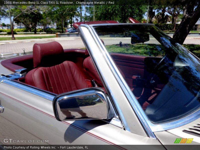 Champagne Metallic / Red 1988 Mercedes-Benz SL Class 560 SL Roadster