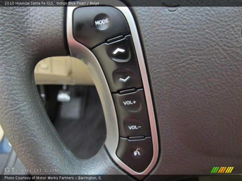 Indigo Blue Pearl / Beige 2010 Hyundai Santa Fe GLS