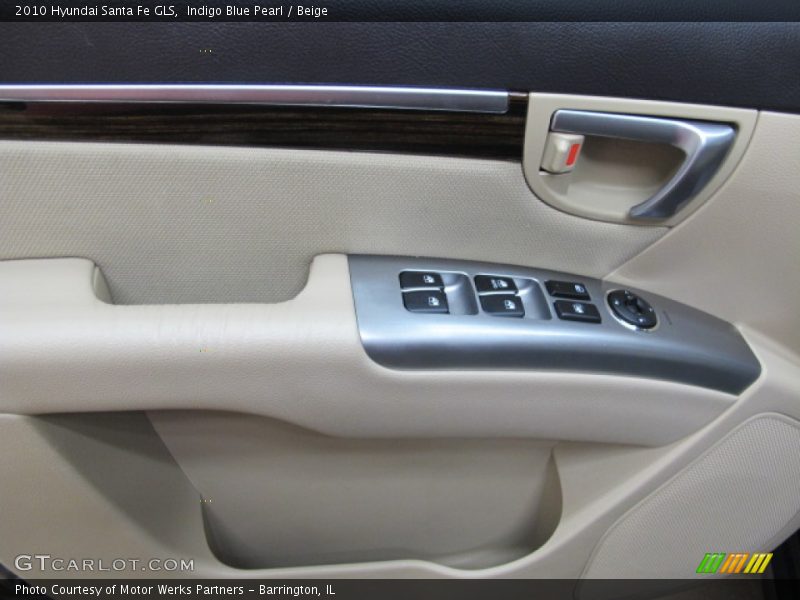 Indigo Blue Pearl / Beige 2010 Hyundai Santa Fe GLS
