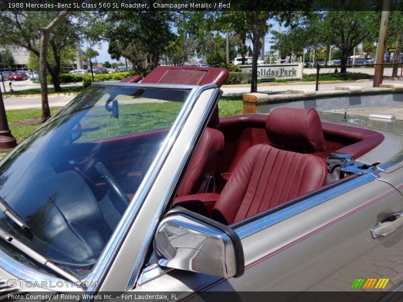 Champagne Metallic / Red 1988 Mercedes-Benz SL Class 560 SL Roadster
