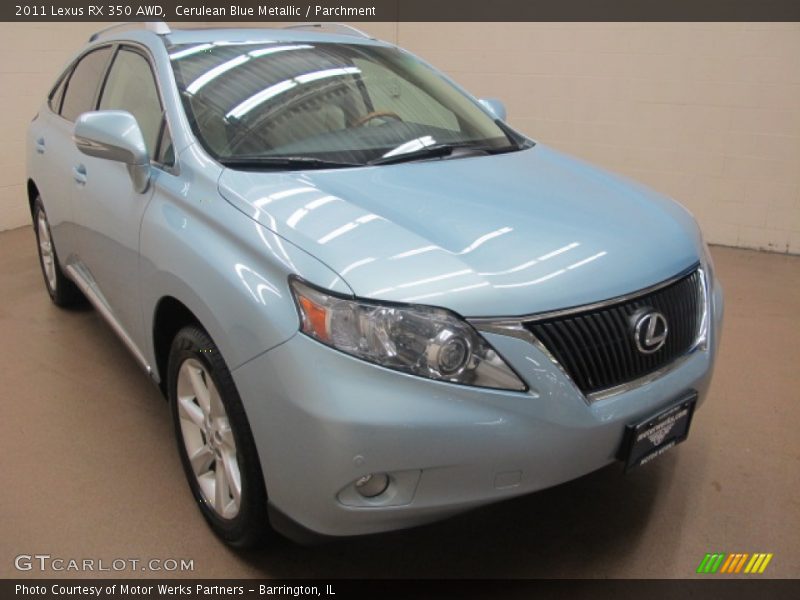 Cerulean Blue Metallic / Parchment 2011 Lexus RX 350 AWD