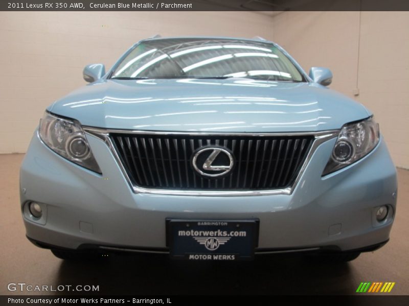 Cerulean Blue Metallic / Parchment 2011 Lexus RX 350 AWD