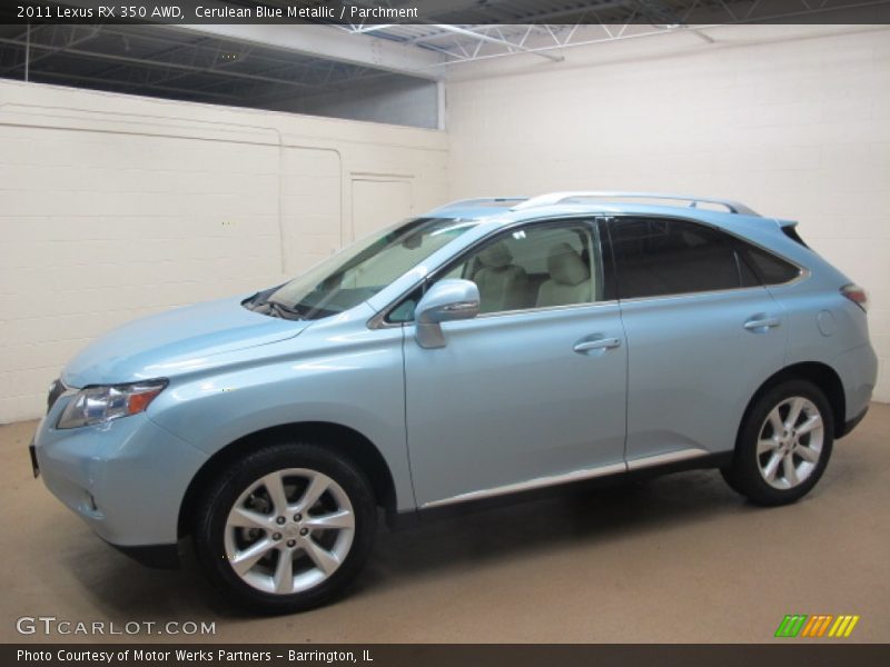 Cerulean Blue Metallic / Parchment 2011 Lexus RX 350 AWD