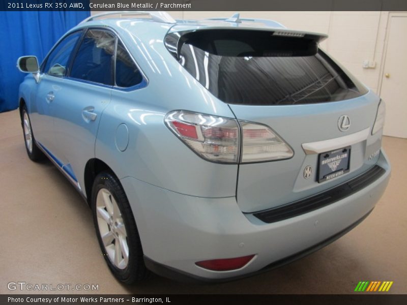 Cerulean Blue Metallic / Parchment 2011 Lexus RX 350 AWD