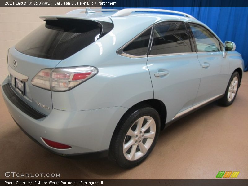 Cerulean Blue Metallic / Parchment 2011 Lexus RX 350 AWD