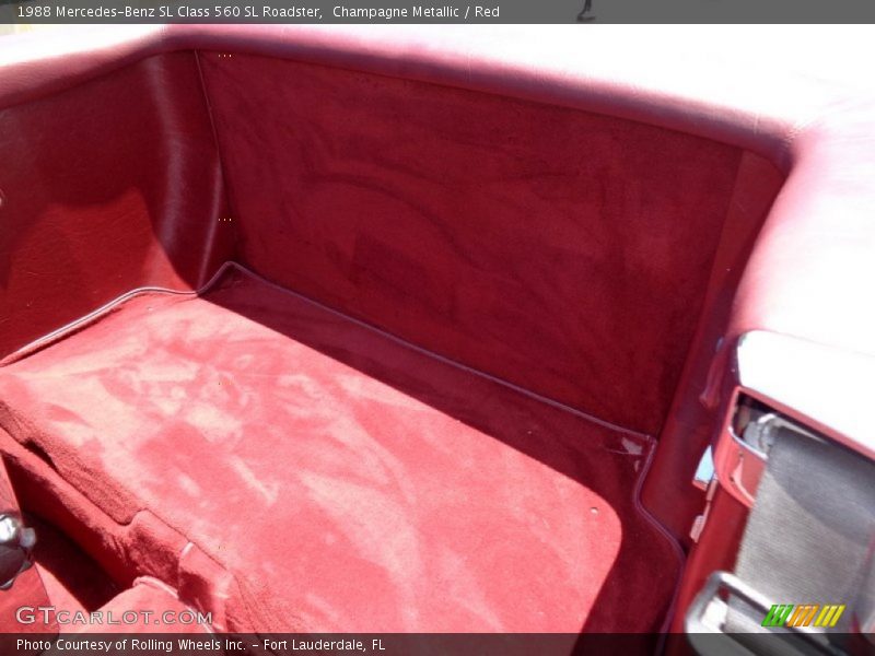 Champagne Metallic / Red 1988 Mercedes-Benz SL Class 560 SL Roadster