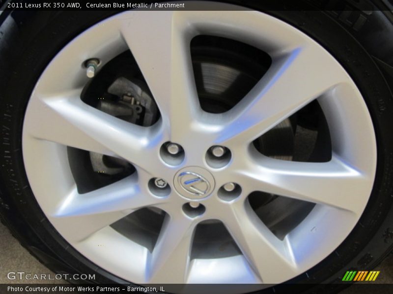 Cerulean Blue Metallic / Parchment 2011 Lexus RX 350 AWD