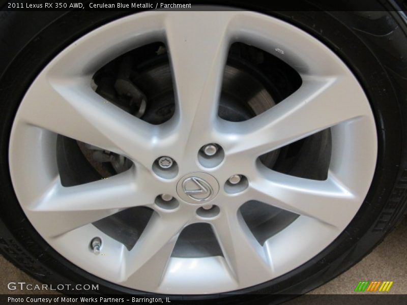 Cerulean Blue Metallic / Parchment 2011 Lexus RX 350 AWD