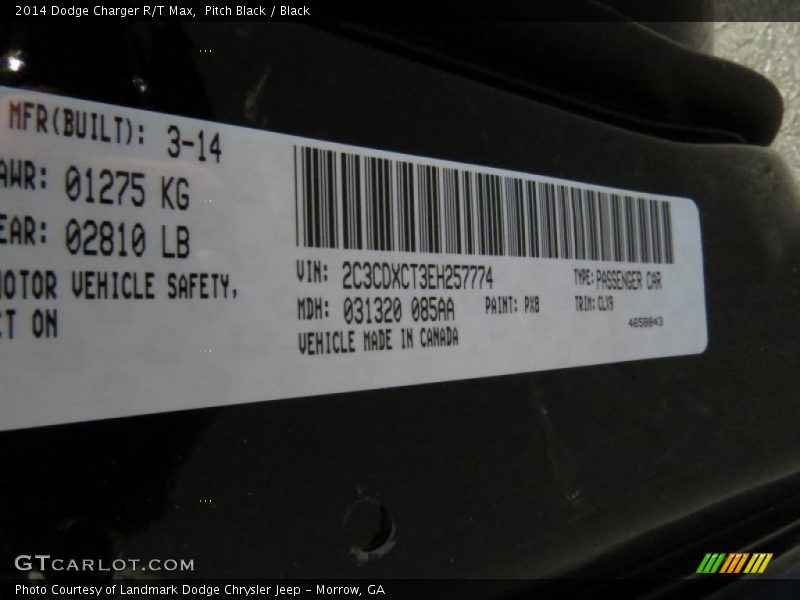 Pitch Black / Black 2014 Dodge Charger R/T Max
