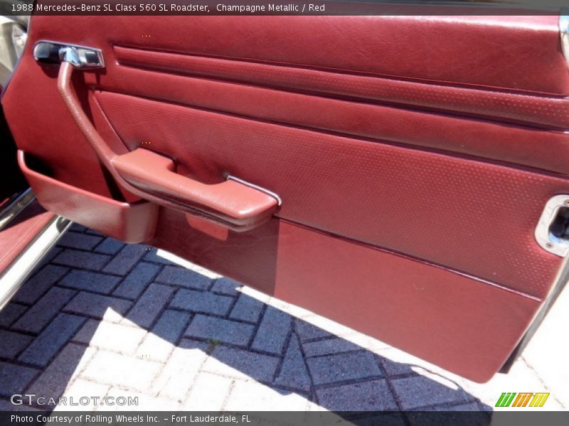 Champagne Metallic / Red 1988 Mercedes-Benz SL Class 560 SL Roadster