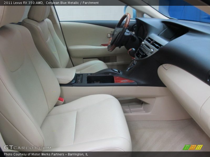 Cerulean Blue Metallic / Parchment 2011 Lexus RX 350 AWD