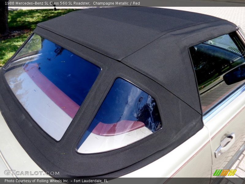 Champagne Metallic / Red 1988 Mercedes-Benz SL Class 560 SL Roadster